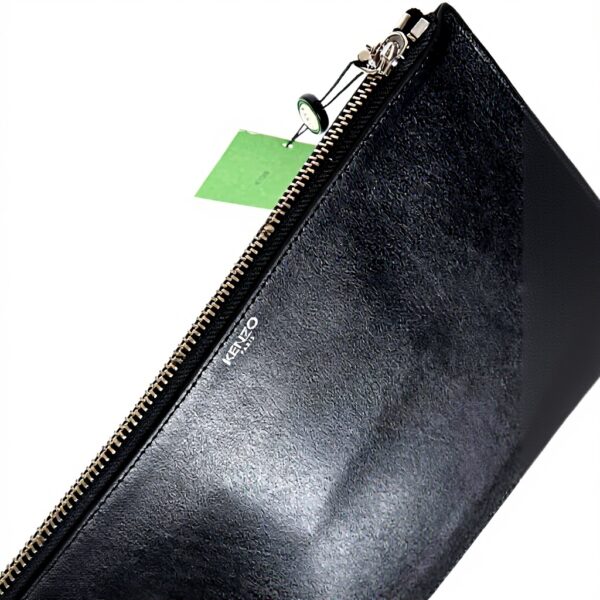 Bustina Kenzo Pelle Pochette Clutch Nero Azzurro Donna