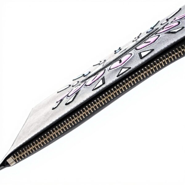 Bustina Kenzo Pelle Pochette Clutch Nero Azzurro Donna