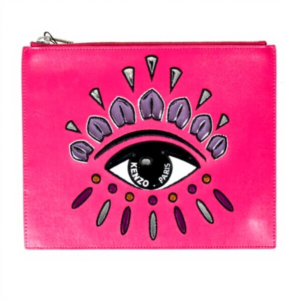 Bustina Kenzo Clutch Rosa Azzurro Pochette Donna
