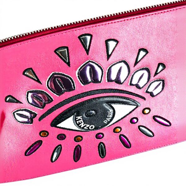 Bustina Kenzo Clutch Rosa Azzurro Pochette Donna