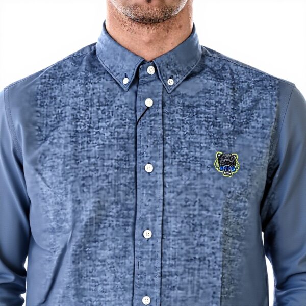 Camicia Kenzo Uomo Tiger Blu Scuro Manica Lunga