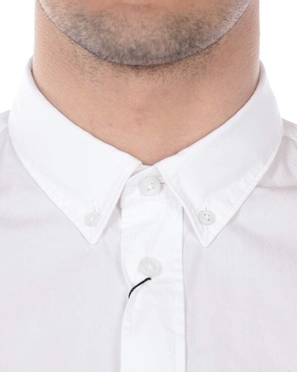 Camicia Kenzo Uomo Tiger Shirt Bianco Collo Button Down-8