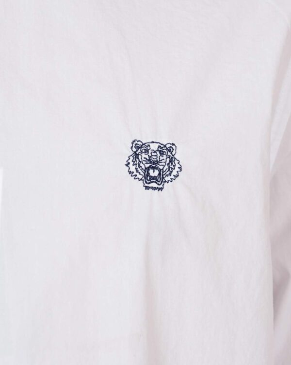 Camicia Kenzo Uomo Tiger Shirt Bianco Collo Button Down-6