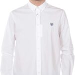 Camicia Kenzo Uomo Tiger Shirt Bianco Collo Button Down-0