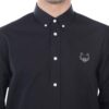 Camicia Kenzo Uomo Nero Tiger Design Manica Lunga-2