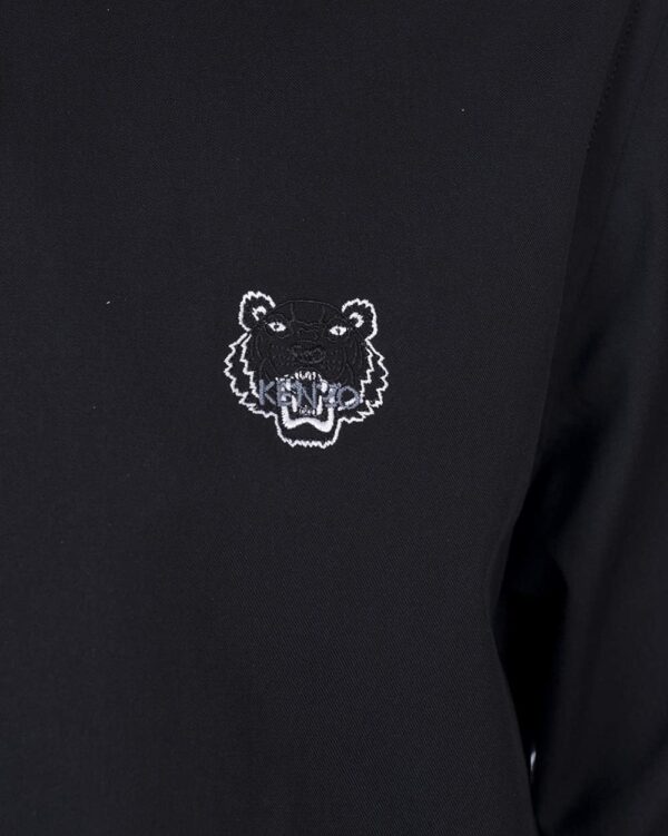 Camicia Kenzo Uomo Nero Tiger Design Manica Lunga-6