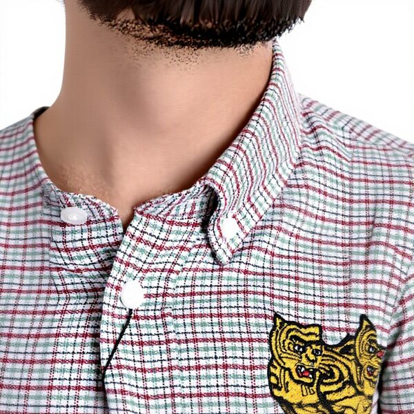 Camicia Kenzo Uomo Jumping Tiger Check Multicolore XXL