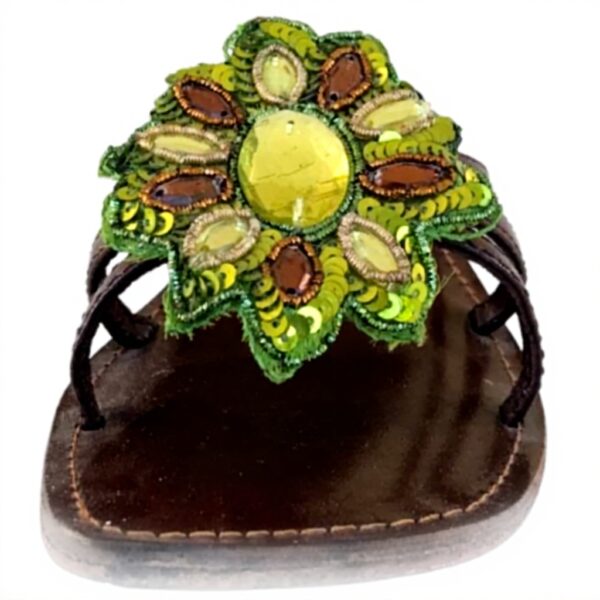 Ciabatta El Gaucho donna pelle vera zeppa bassa brown 36