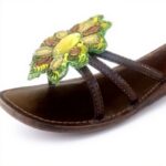 Ciabatte donna El Gaucho pelle cuoio zeppa bassa brown