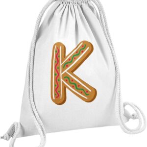 Borsa da palestra cotone Kylian Kenza lettera alfabeto nome-0