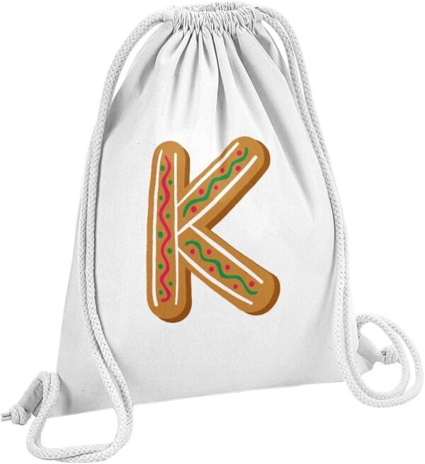 Borsa da palestra cotone Kylian Kenza lettera alfabeto nome-0