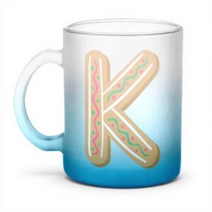 Tazza vetro blu Fabulous Kylian Kenza regalo bambino Natale