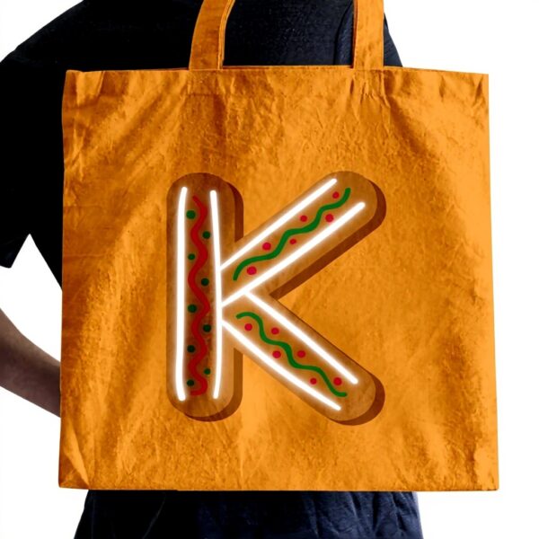 Borsa Tote Fabulous Tela Cotone Biologico Nome Bambino