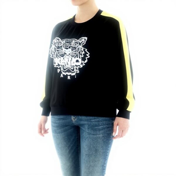 Felpa Kenzo Donna Nero Senza Cappuccio Taglia L