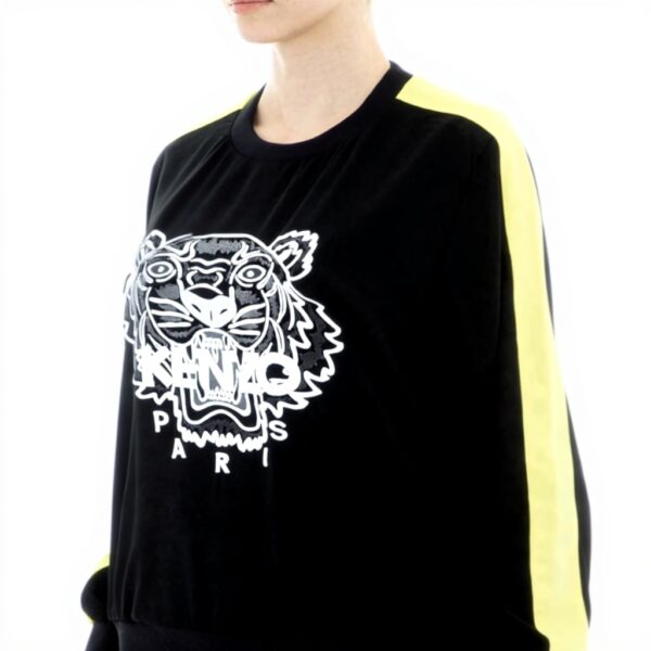 Felpa Kenzo Donna Nero Senza Cappuccio Taglia L