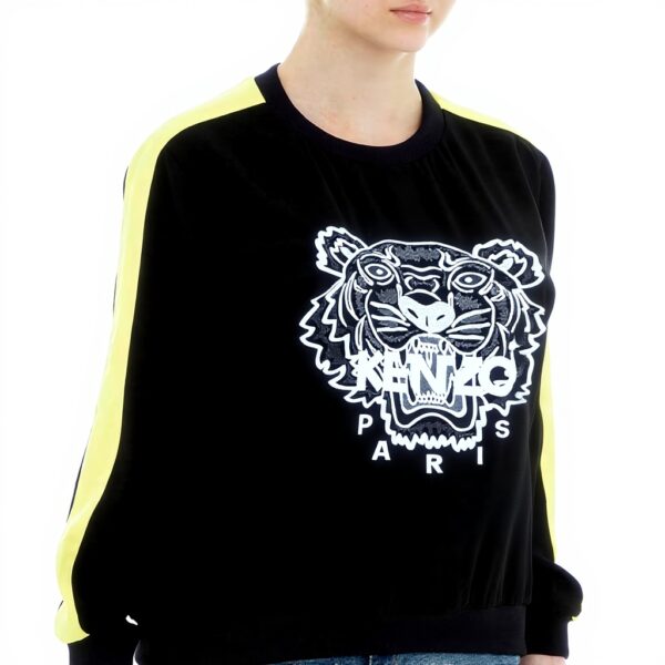 Felpa Kenzo Donna Nero Senza Cappuccio Taglia L