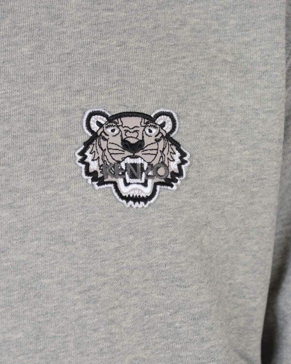 Felpa Kenzo Uomo Grigio Tiger Crest Senza Cappuccio XXL-6