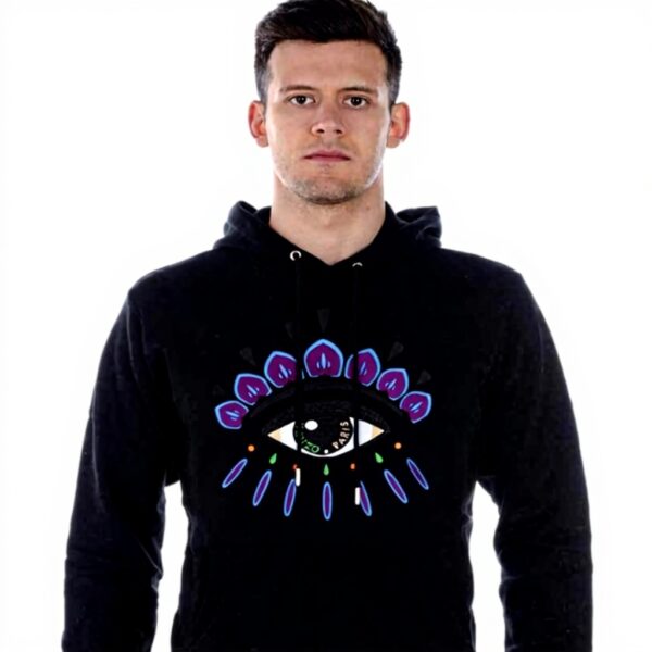 Felpa Kenzo Uomo Nero Senza Cappuccio Manica Lunga XL