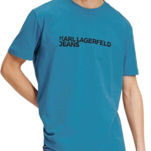 T-shirt Karl Lagerfeld Uomo Nero Cotone Biologico Maniche-0