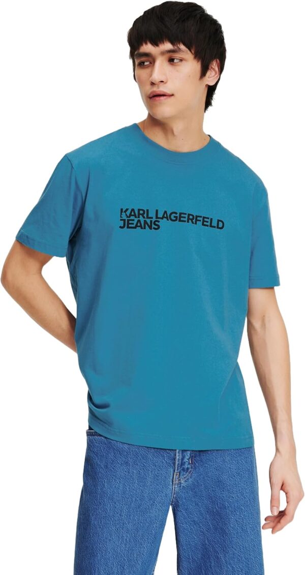 T-shirt Karl Lagerfeld Uomo Nero Cotone Biologico Maniche-0