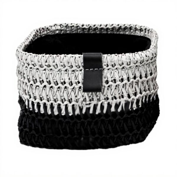 Cestini portaoggetti JVL Kenzi quadrati grigio chiaro