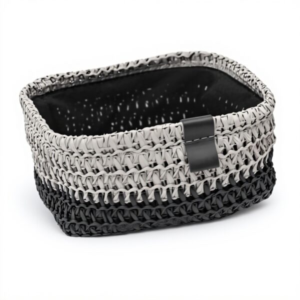 Cestini portaoggetti JVL Kenzi quadrati grigio chiaro