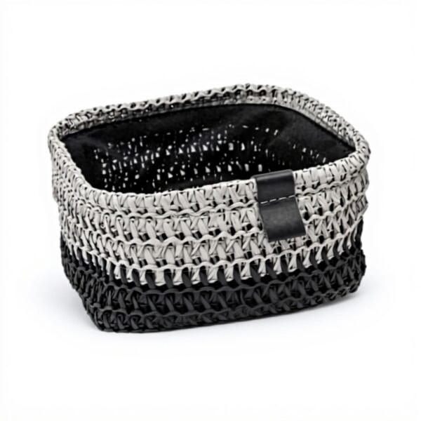 Cestini portaoggetti JVL Kenzi quadrati grigio chiaro