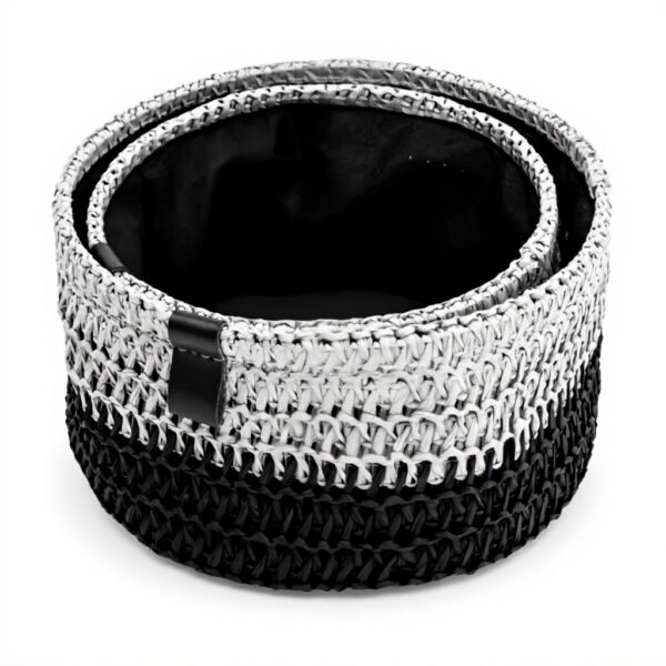 JVL Kenzi cestini portaoggetti rotondi grigio design moderno