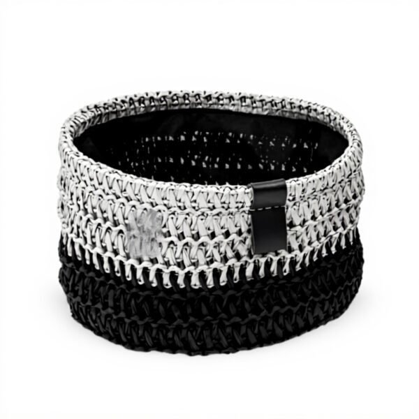 JVL Kenzi cestini portaoggetti rotondi grigio design moderno