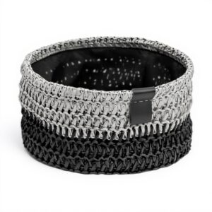 JVL Kenzi cestini portaoggetti rotondi grigio design moderno