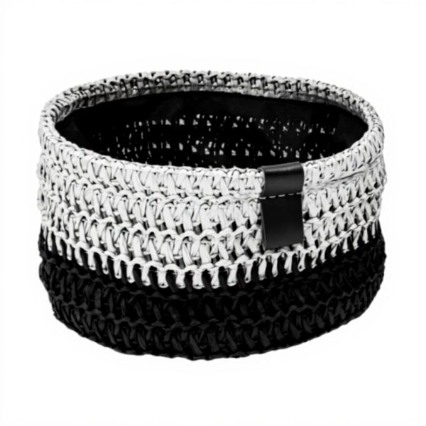 JVL Kenzi cestini portaoggetti rotondi grigio design moderno