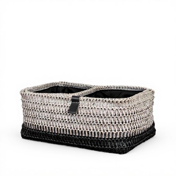 Cestini portaoggetti JVL Kenzi set 3 grigio organizzazione