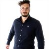 Camicia Kenzo Blu 100 Cotone Uomo Collo Button-Down