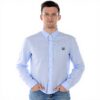Camicia Casual Uomo Kenzo Blue Colletto Club Cotone
