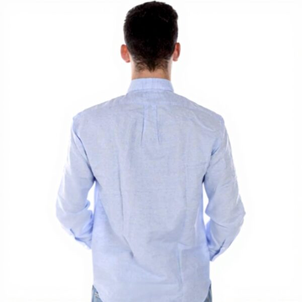 Camicia Casual Uomo Kenzo Blue Colletto Club Cotone