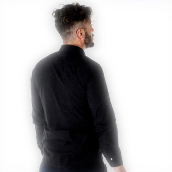 Camicia KENZO Nero Slim Fit Logo Ricamato Uomo