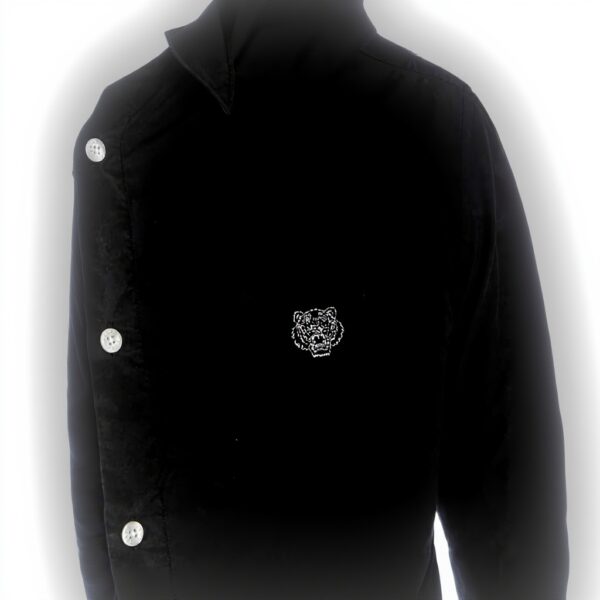 Camicia KENZO Nero Slim Fit Logo Ricamato Uomo