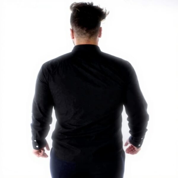 Camicia KENZO Nero Slim Fit Logo Ricamato Uomo