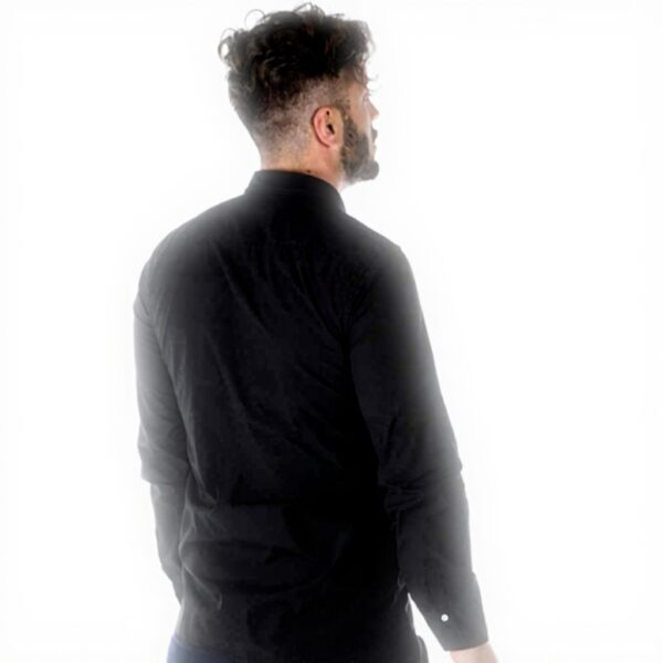 Camicia Kenzo Uomo Nero Manica Lunga Taglia 42