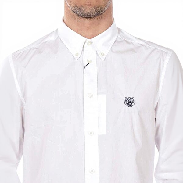 Camicia Kenzo Uomo Bianco Collo Button Down Manica Lunga