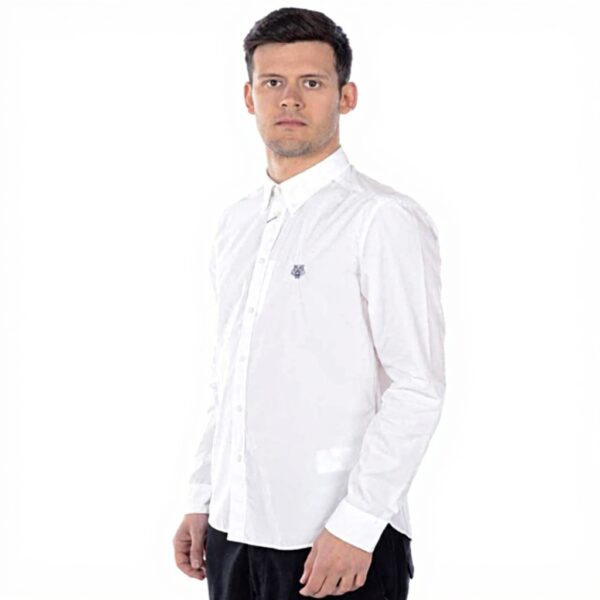 Camicia Kenzo Uomo Bianco Collo Button Down Manica Lunga