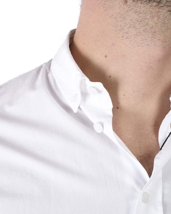Camicia Kenzo Uomo Tiger Bianco Collo Button Down-6