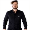 Camicia Kenzo Uomo Tiger Nero Manica Lunga Taglia 38