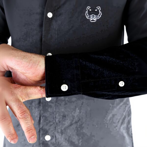 Camicia Kenzo Uomo Tiger Nero Manica Lunga Taglia 38