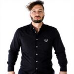 Camicia Kenzo Tiger Nero Uomo Manica Lunga Taglia 42