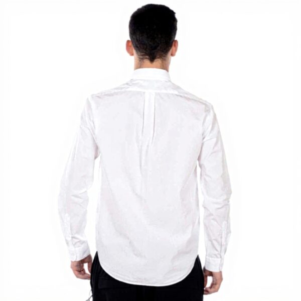 Kenzo Camicia Uomo Tiger Bianco Collo Button Down