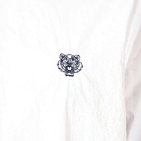 Kenzo Camicia Uomo Tiger Bianco Collo Button Down