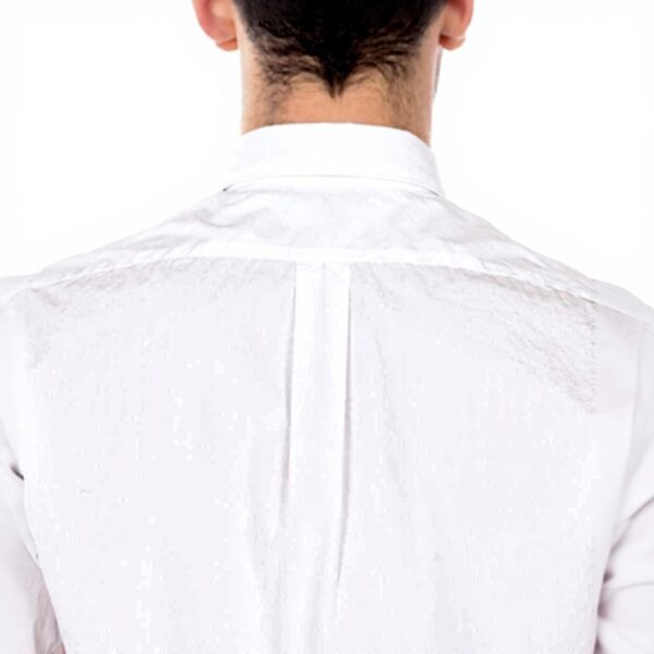 Kenzo Camicia Uomo Tiger Bianco Collo Button Down