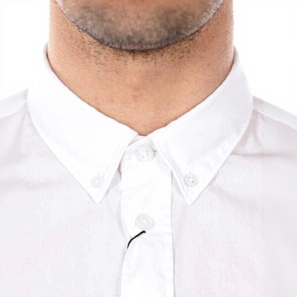 Kenzo Camicia Uomo Tiger Bianco Collo Button Down