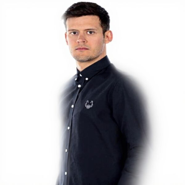 Camicia Kenzo Uomo Tiger Nero Collo Button Down